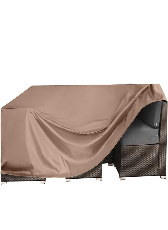 CKCLUU Patio Furniture Cover Waterproof Outdoor Furniture Covers Heavy Duty Outdoor Sectional Sofa Set Cover Dining Table and Chairs Set Covers Water Resistant Large 110" L x 83" W x 28" H - Image 1